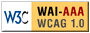 Thiis website is WC3 - WAI - AAA Accessible
